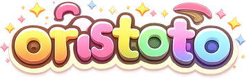 Logo oristoto bernuansa pink biru